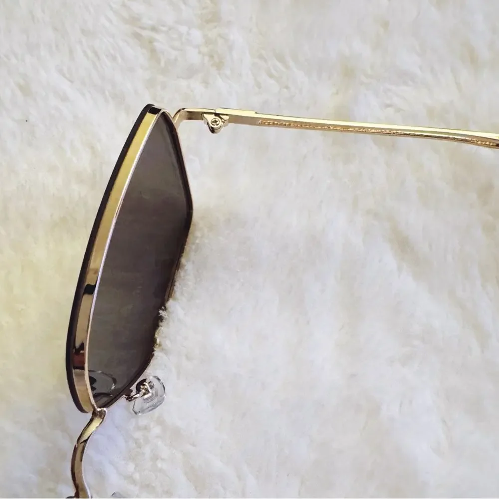 Monica Black Geometric Sunglasses